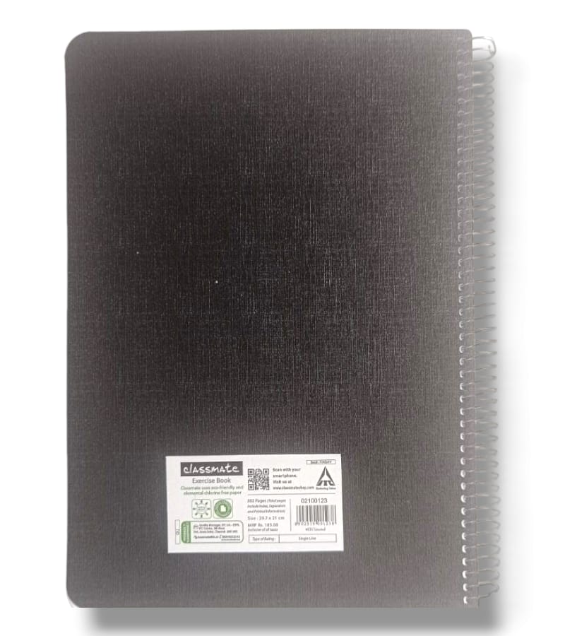 Classmate Pulse 6 Subject– Spiral, Single Line 302 Pages, 29.7x 21cm - New view 3